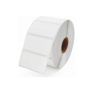 Rollo de etiquetas autoadhesivas blancas